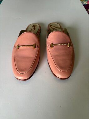 Sam Edelman pink leather mules